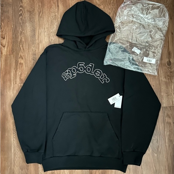 NEW Sp5der OG Logo Hoodie Black